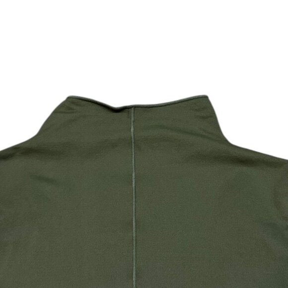 Good American So Soft Mock Neck Bodysuit In Juniper Green - Picture 2 of 4